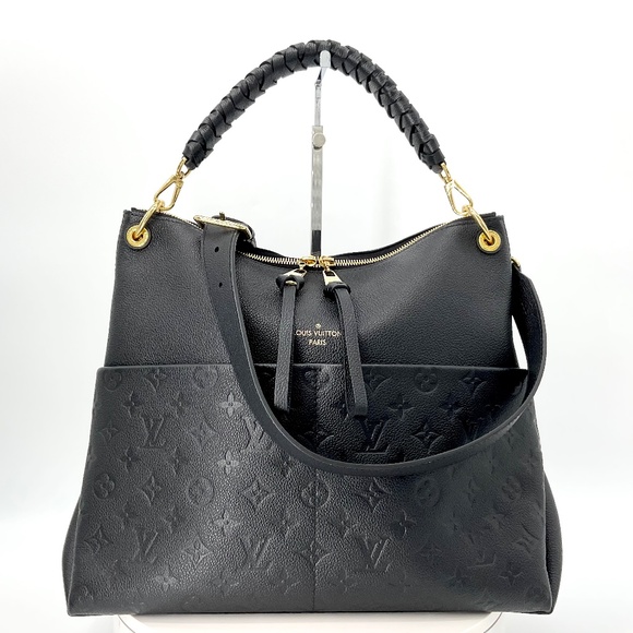 Louis Vuitton Maida Hobo Bag Monogram Empreinte Leather In Navy